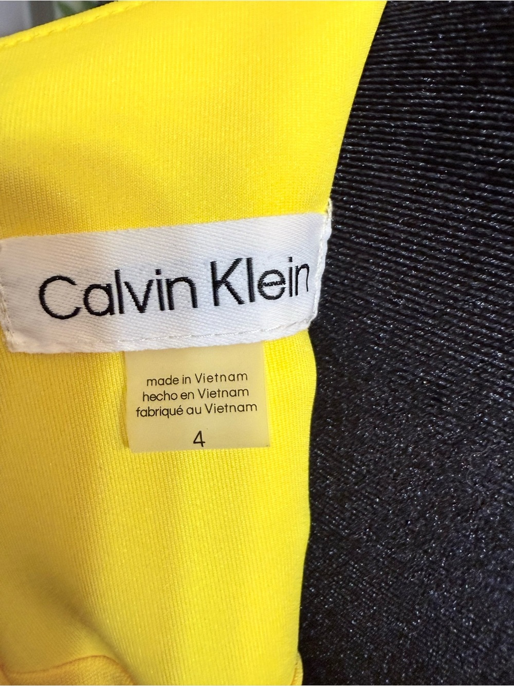 Calvin Klein Yellow Cap-Sleeve Sheath Midi Dress - Picture 5 of 8